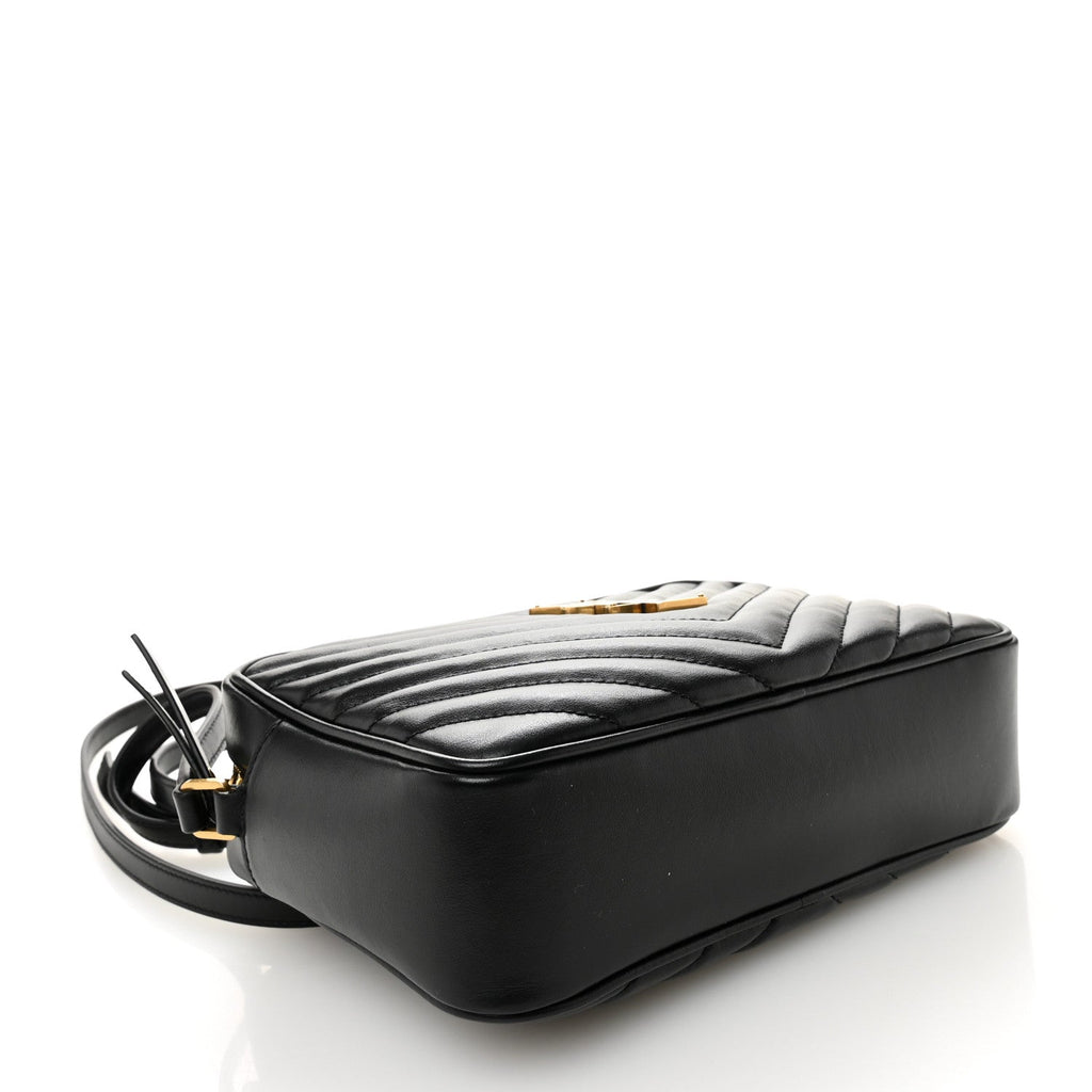 Calfskin Matelasse Monogram Lou Camera Bag Black