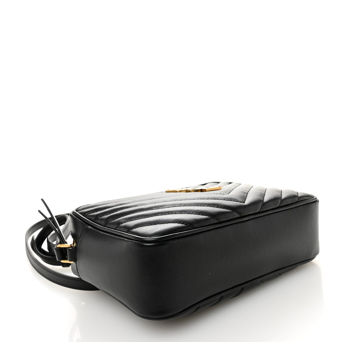 Calfskin Matelasse Monogram Lou Camera Bag Black