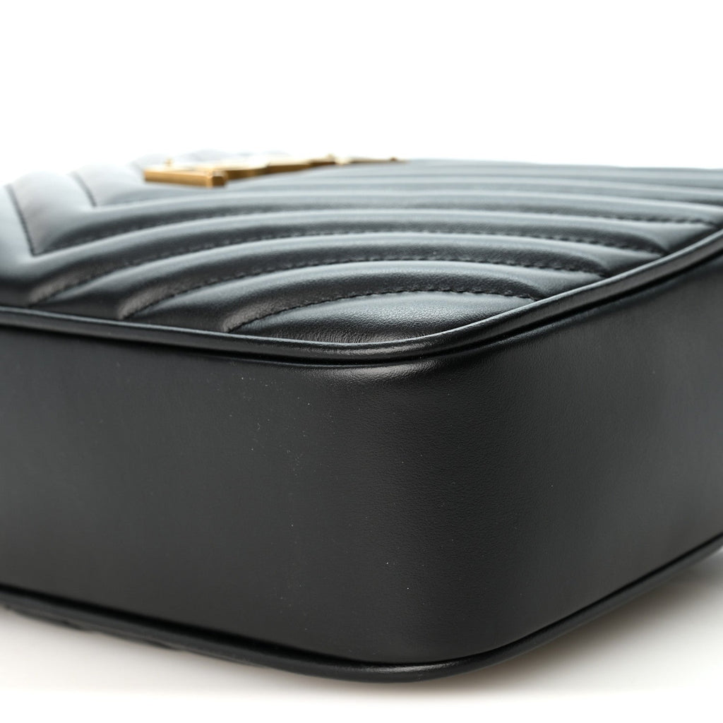 Calfskin Matelasse Monogram Lou Camera Bag Black