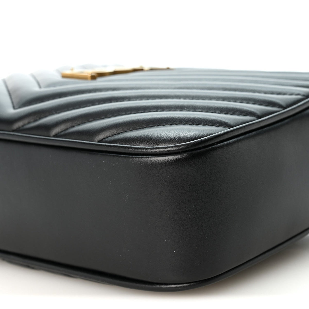 Calfskin Matelasse Monogram Lou Camera Bag Black
