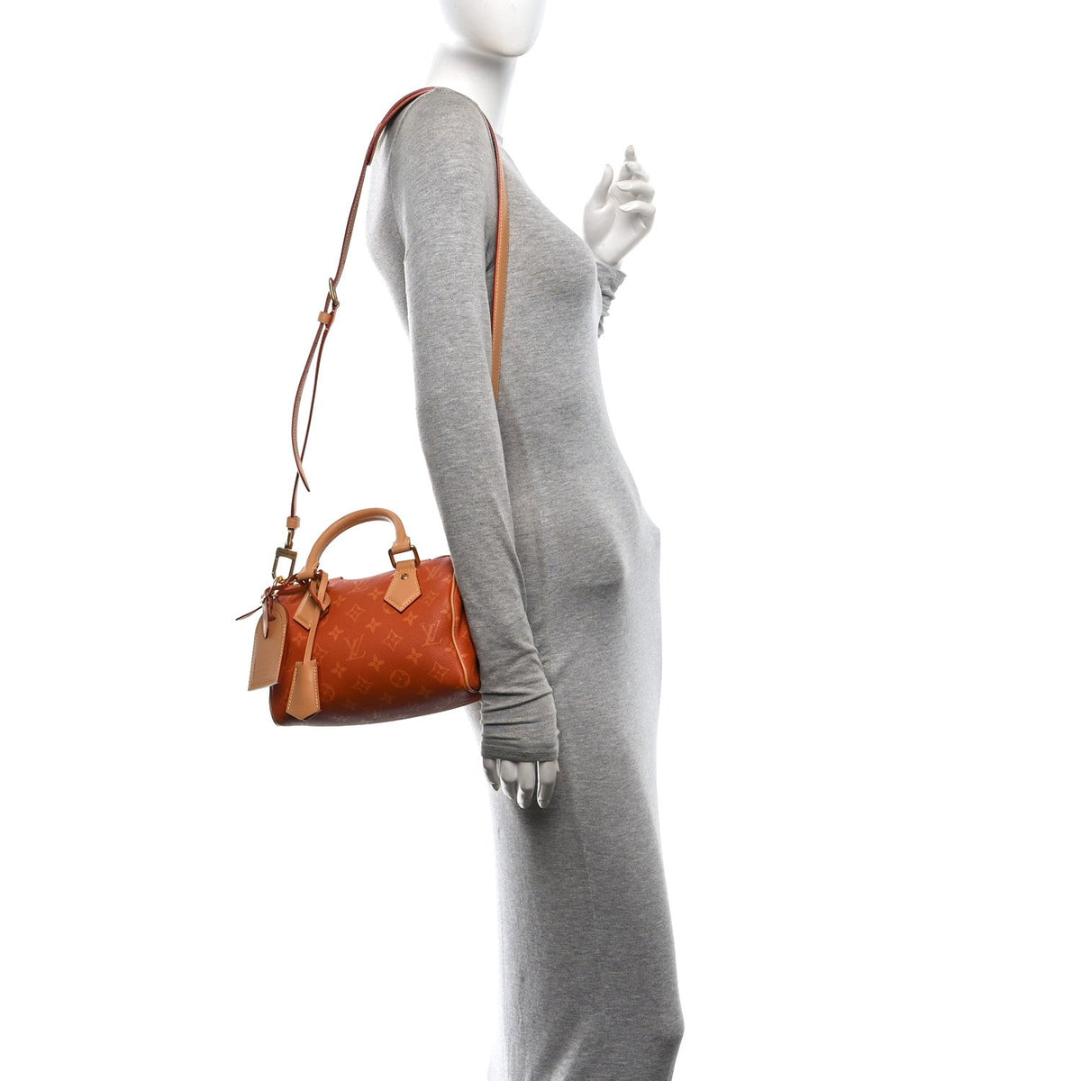 Calfskin Monogram Speedy P9 Bandouliere 20 Ochre