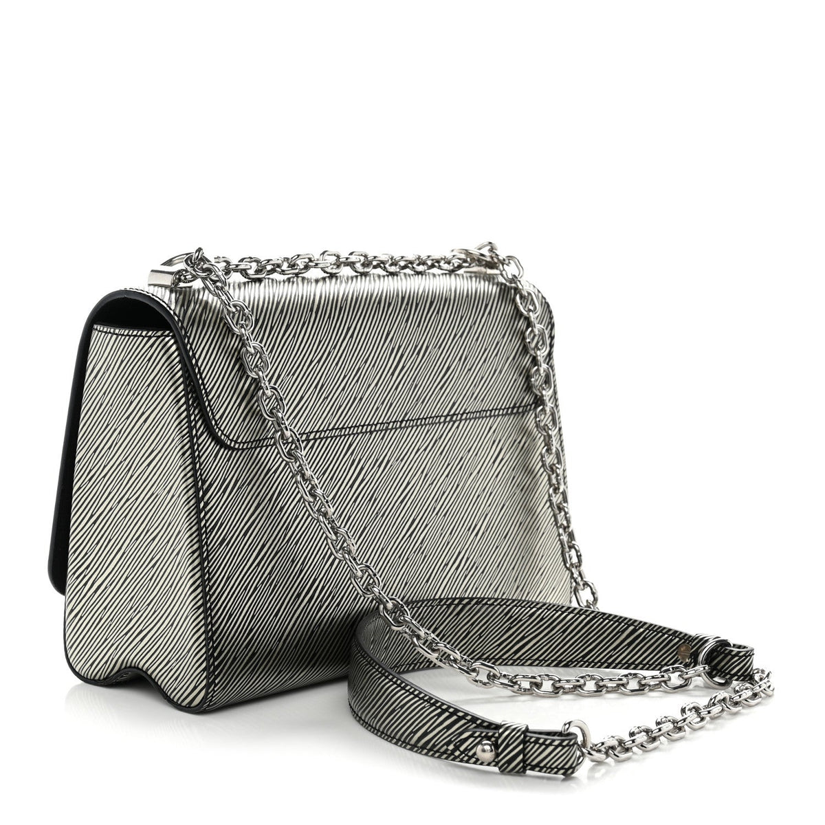 Epi Twist Shoulder Bag MM Platine