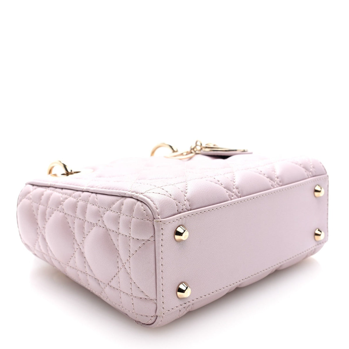 Lambskin Cannage Mini Lady Dior Powder Pink