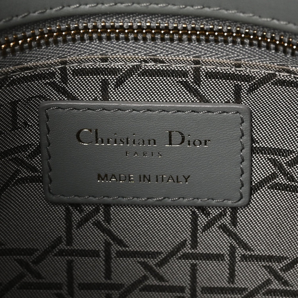 Lambskin Cannage Small My ABCDior Lady Dior Grey
