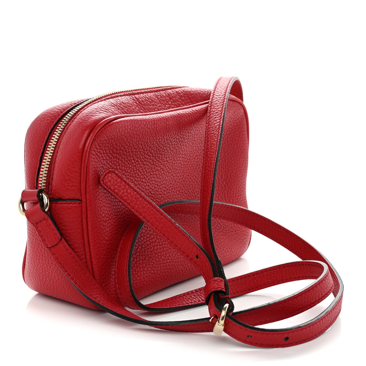 Pebbled Calfskin Small Soho Disco Bag Tabasco Red