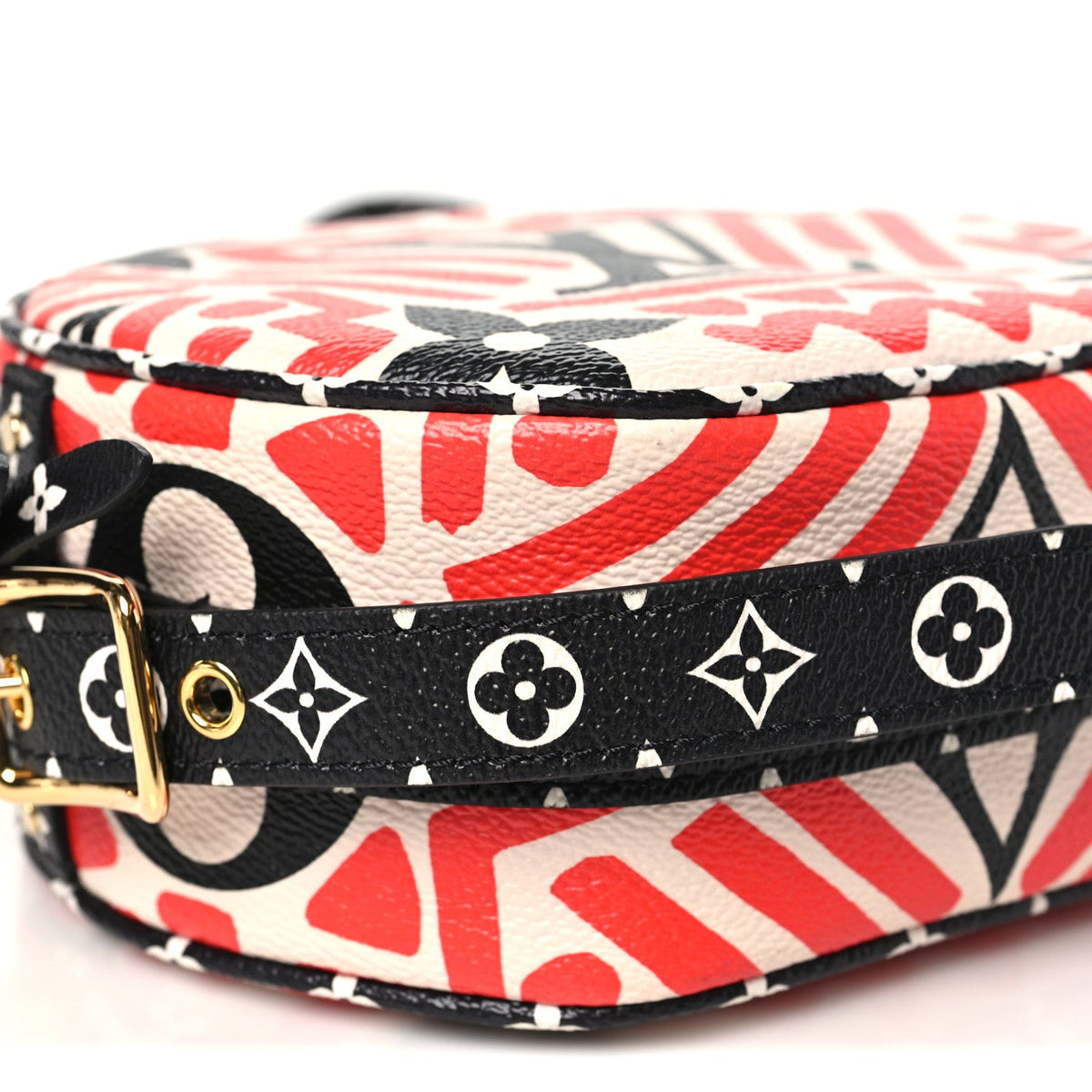 Monogram Giant Crafty Boite Chapeau Souple PM Creme Rouge Black