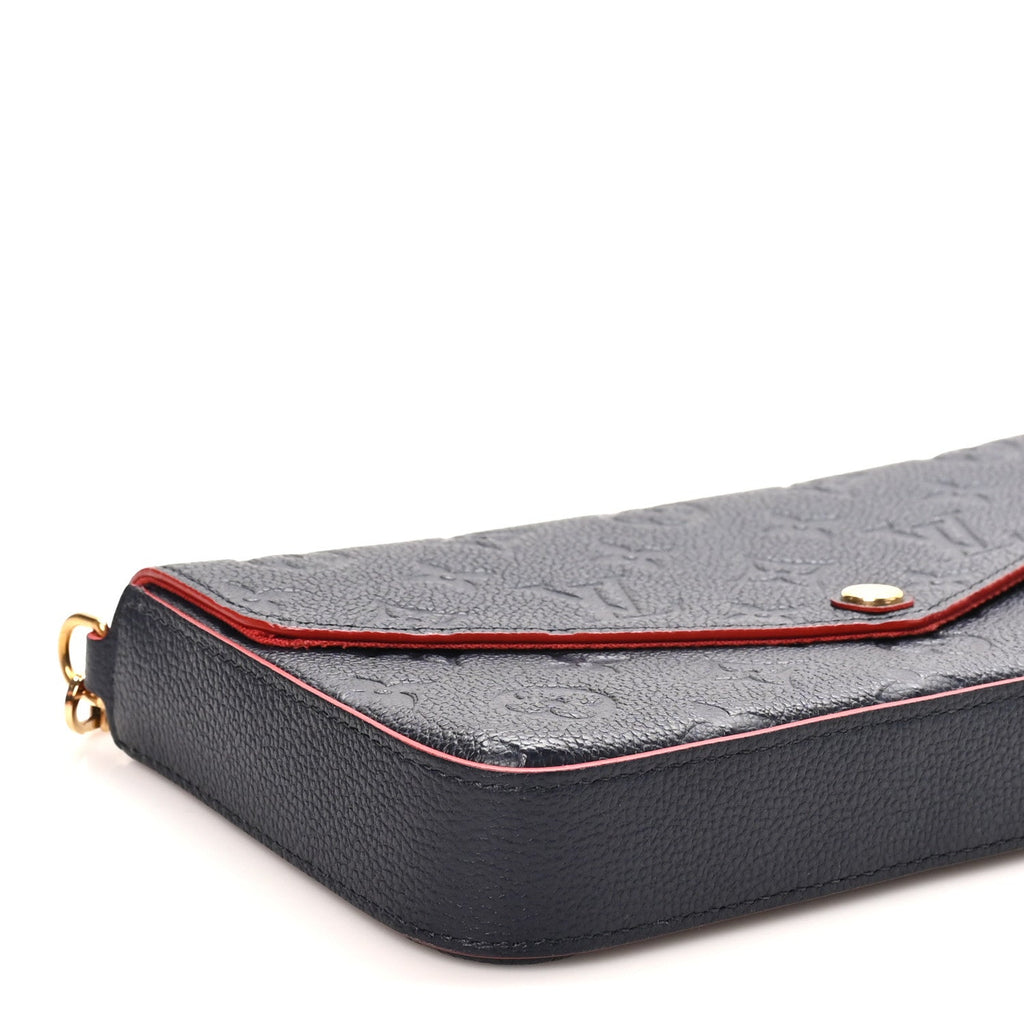 Empreinte Pochette Felicie Chain Wallet Marine Rouge