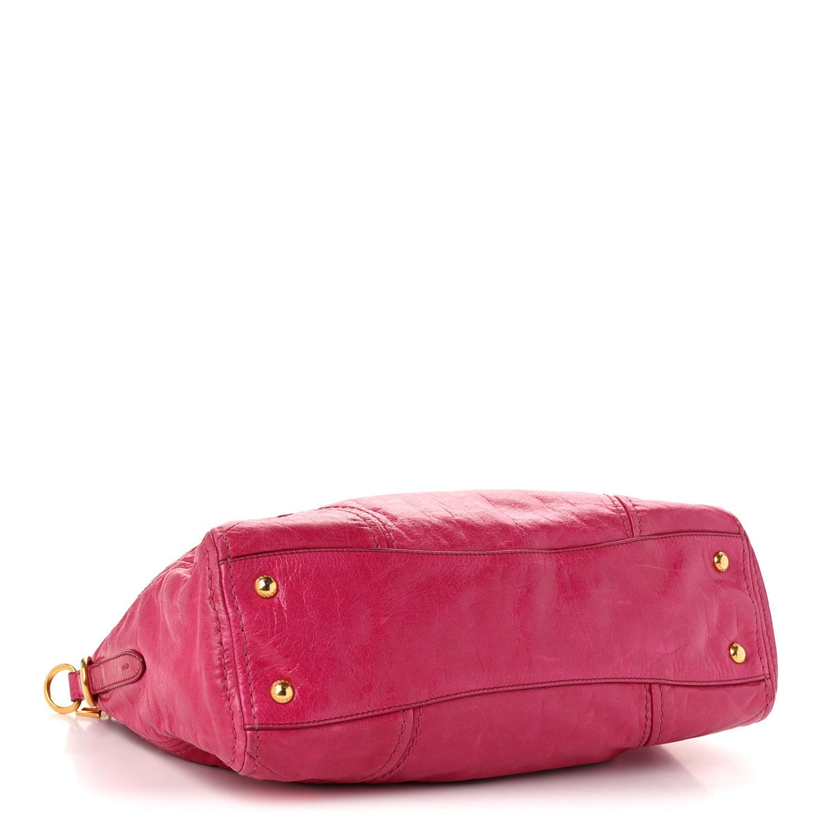 Vitello Shine Zip Tote Pink