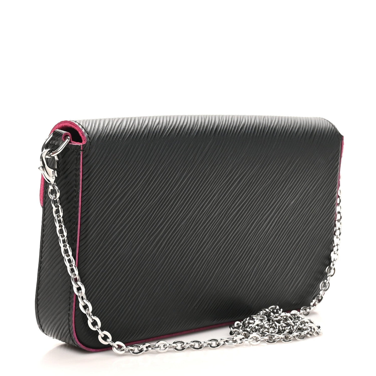 Epi Pochette Felicie Black Hot Pink