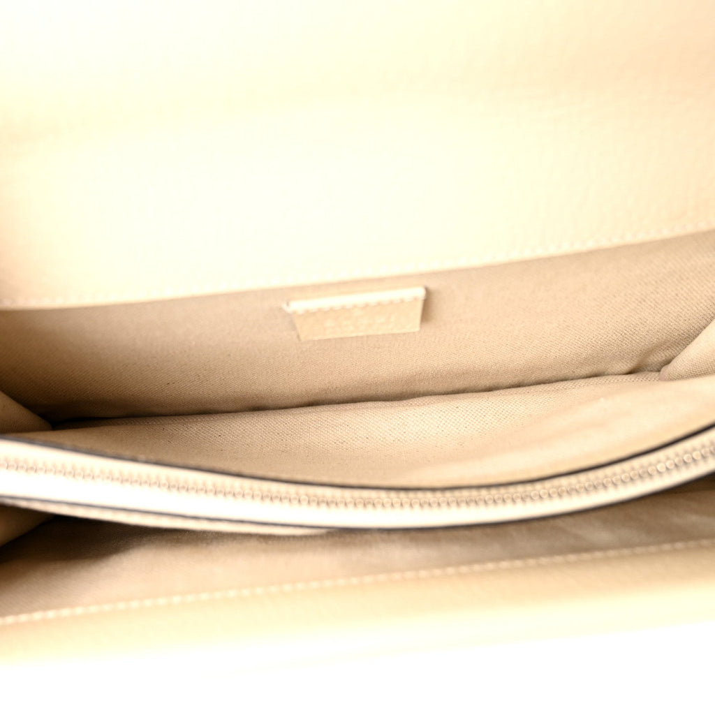 Dollar Calfskin Crystal Small Dionysus Shoulder Bag Mystic White