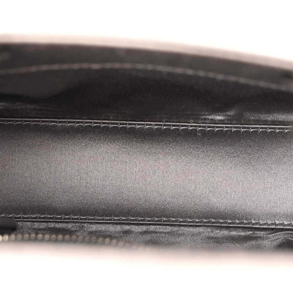 Satin Crystal Cannage Mini Lady Dior Gray
