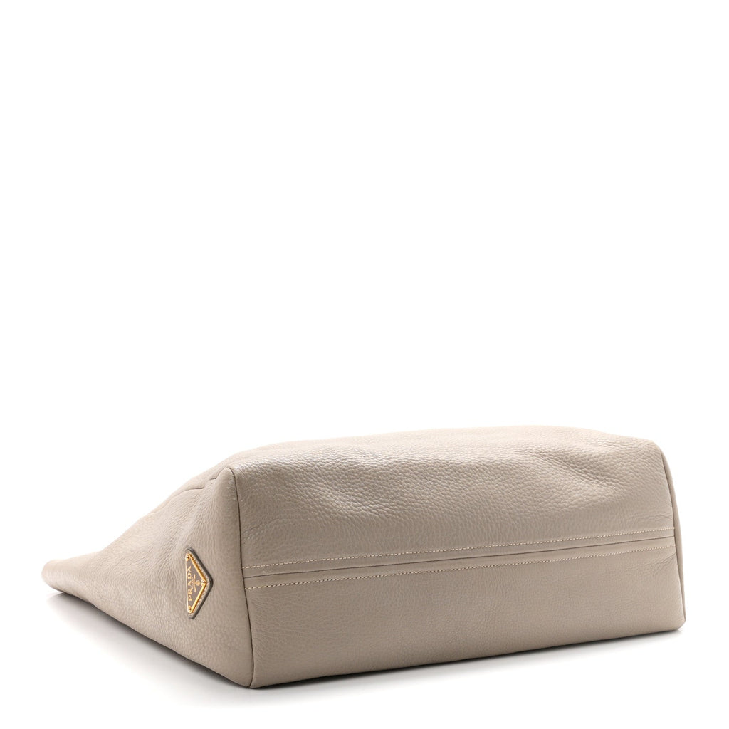 Vitello Daino Shopping Tote Argilla