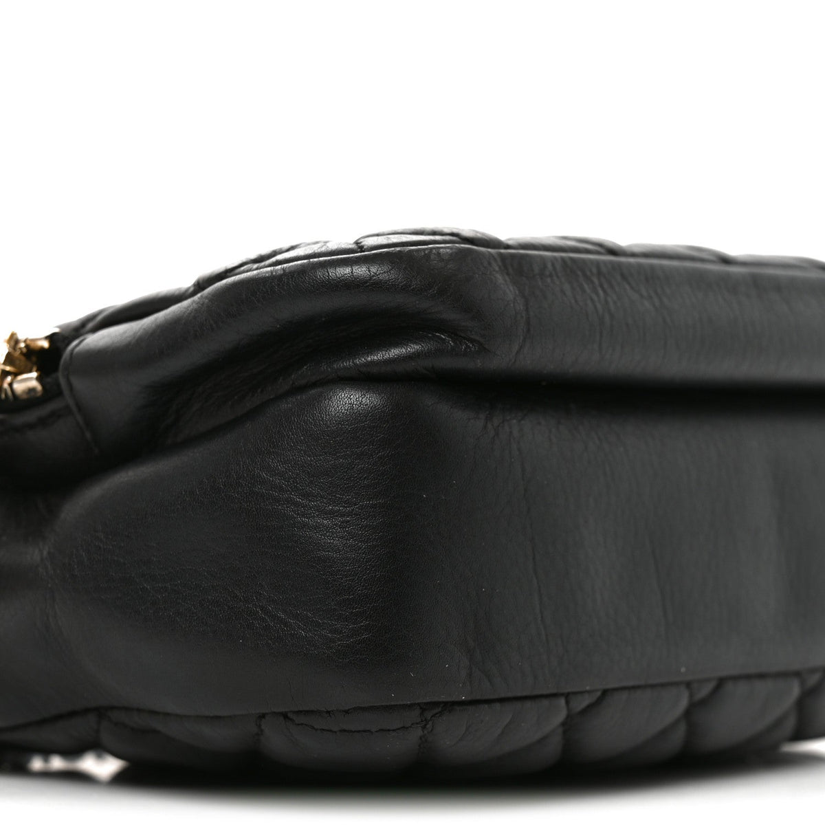 Calfskin Quilted Day Trips Camera Case Black