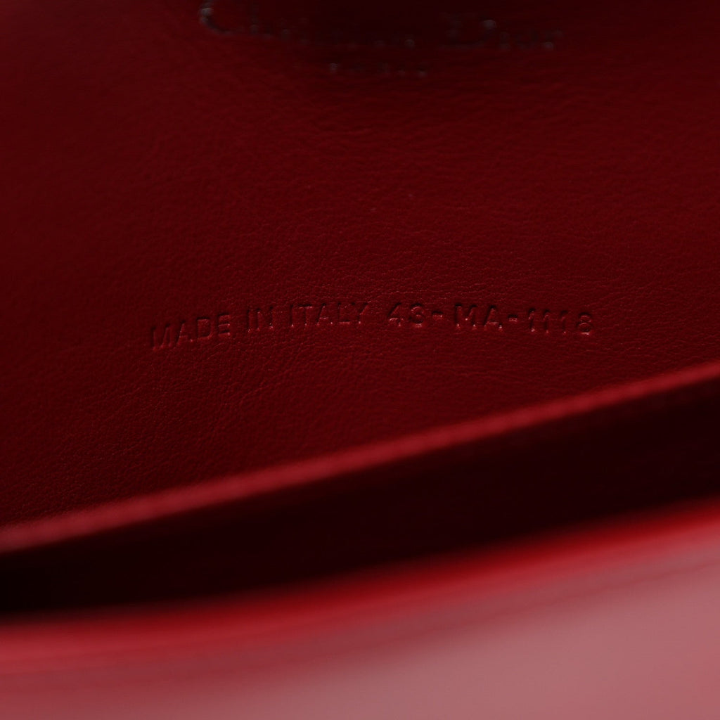 Patent Cannage Lady Dior Clutch Red