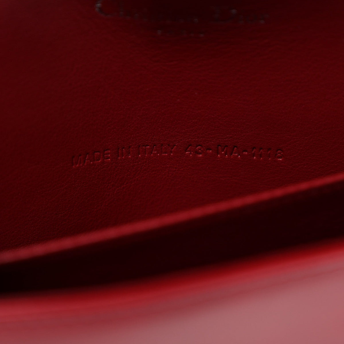 Patent Cannage Lady Dior Clutch Red