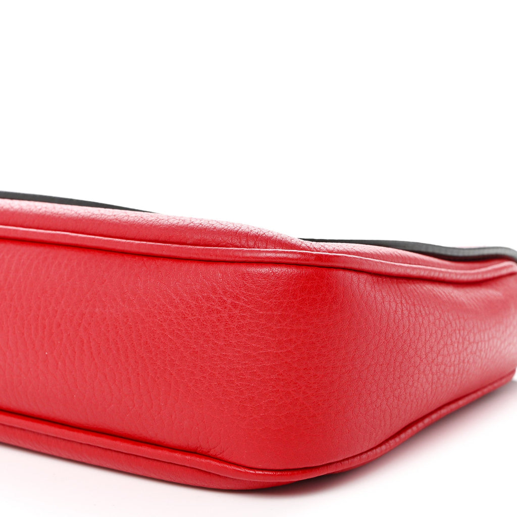 Pebbled Calfskin Medium Soho Flap Crossbody Tabasco Red