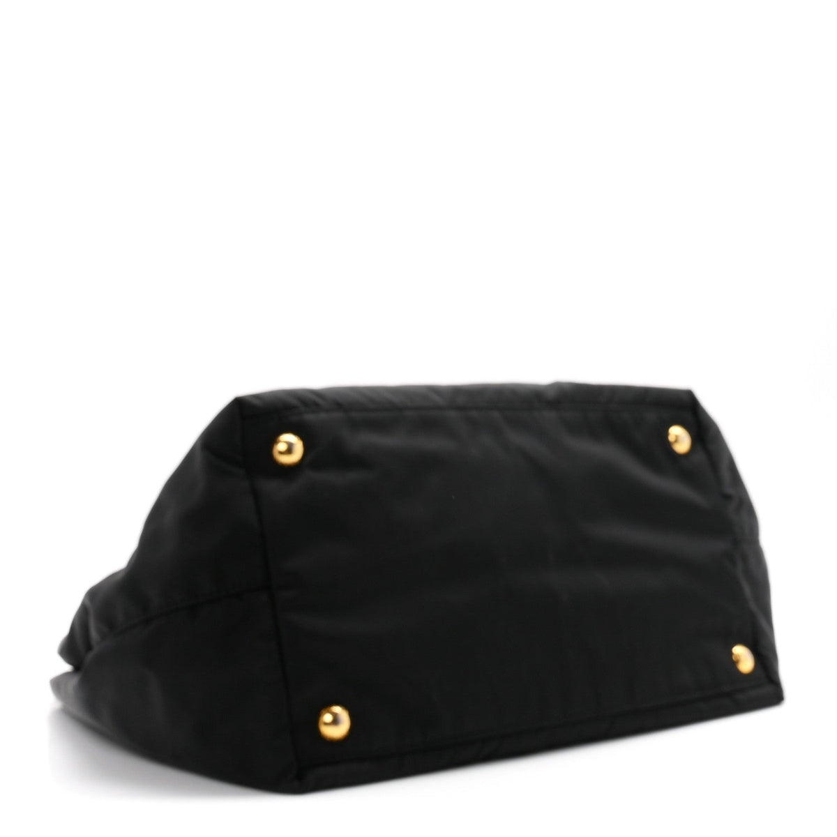 Nylon Tessuto Fiocco Bow Tote Black