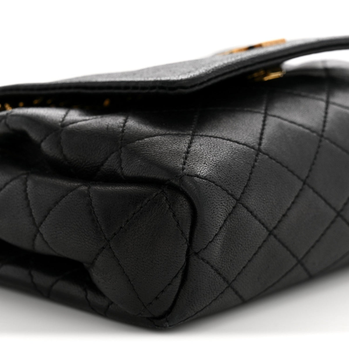 Lambskin Quilted Monogram Mini Nolita Black