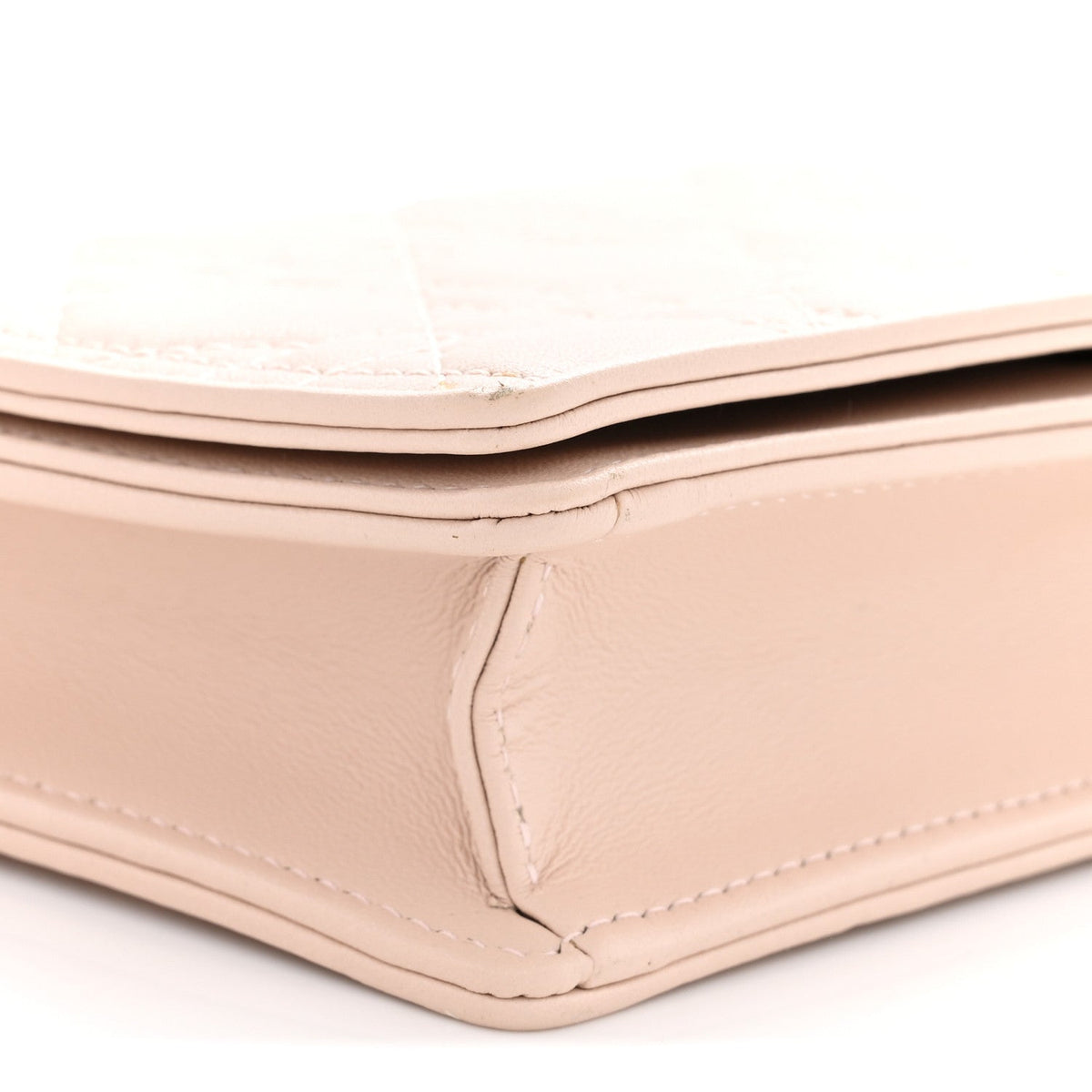 Lambskin Cannage Lady Dior Pouch Pink