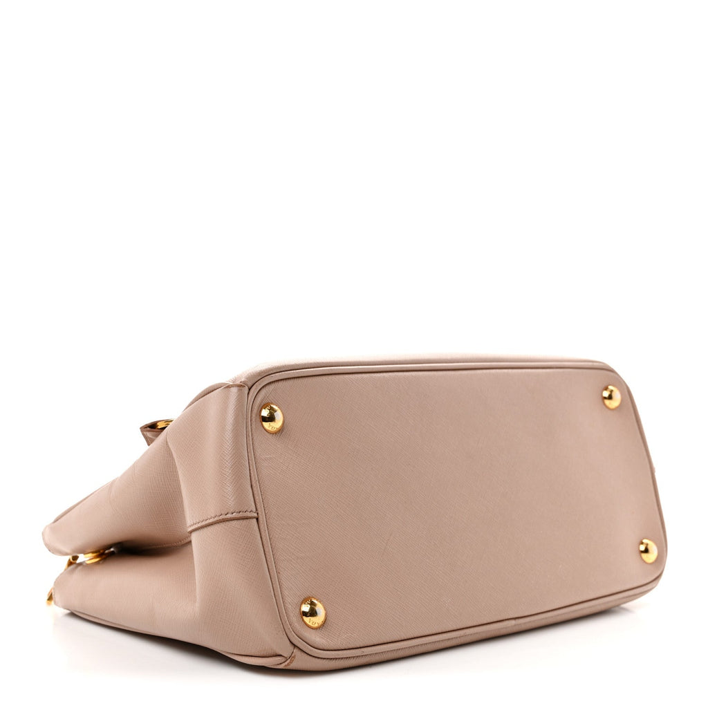 Saffiano Small Galleria Double Zip Tote Cammeo