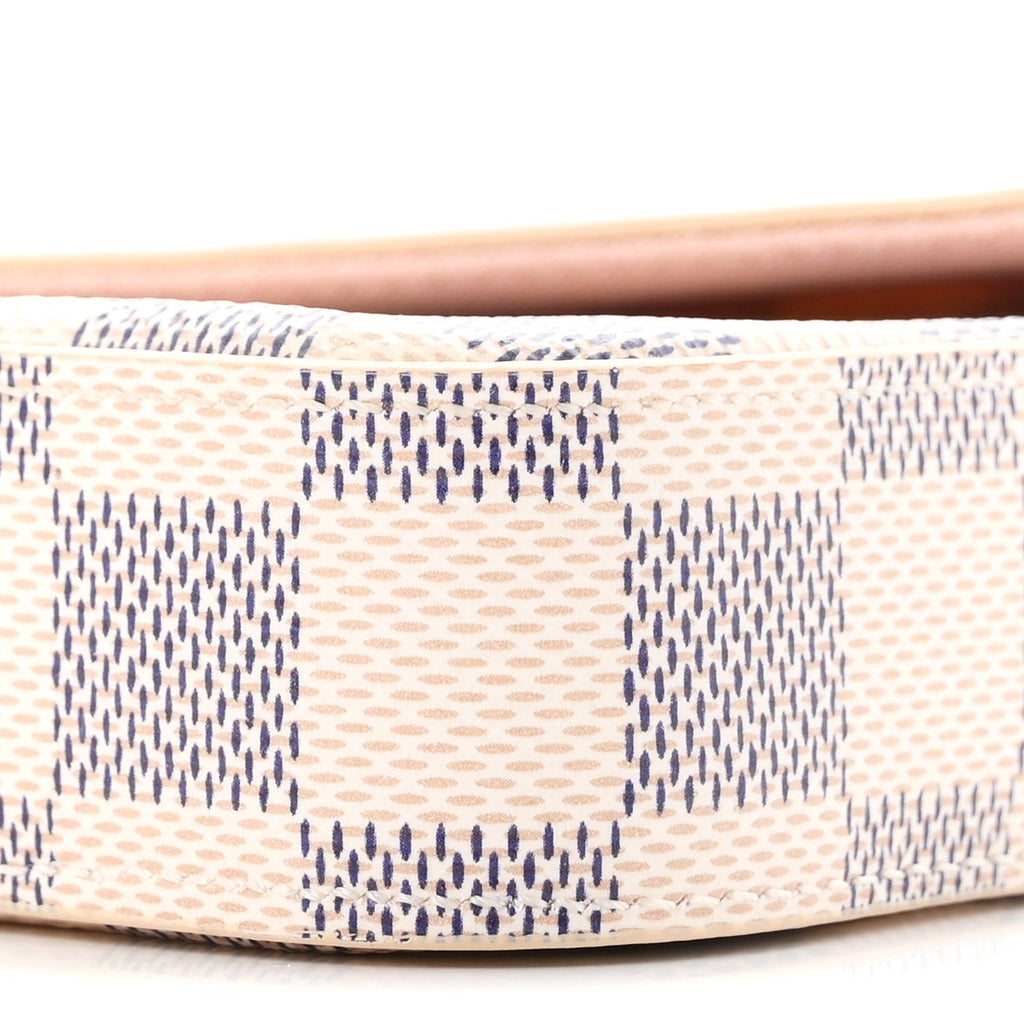 Damier Azur Pochette Felicie Chain Wallet Rose Ballerine