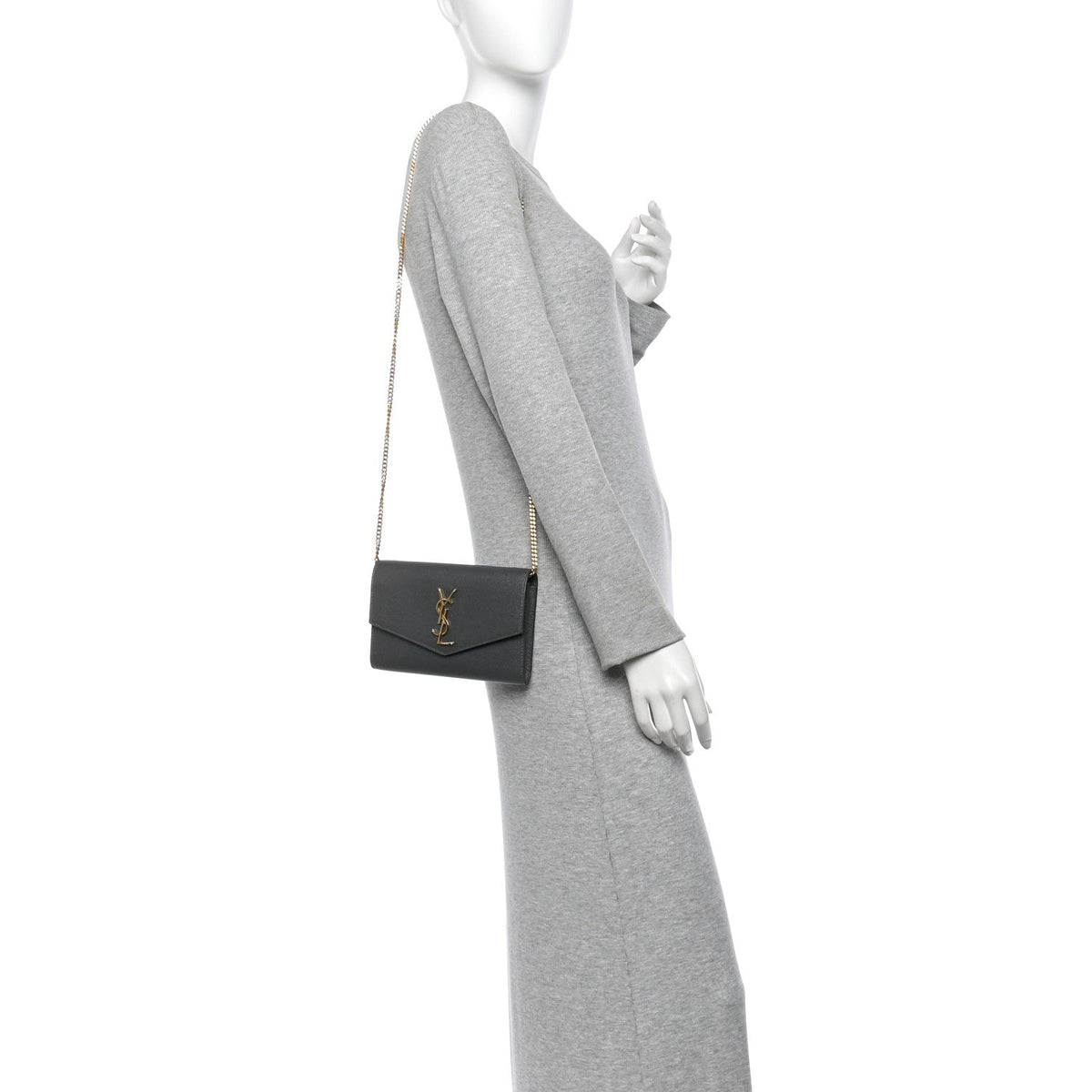 Grain De Poudre Uptown Chain Wallet Pebble