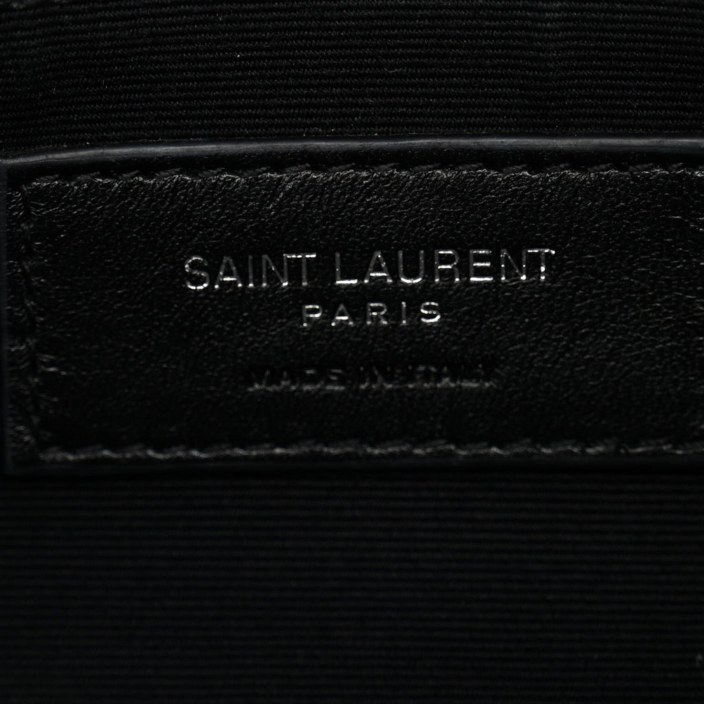 Lambskin Quilted Toy Loulou Puffer Monogram Chain Satchel Black
