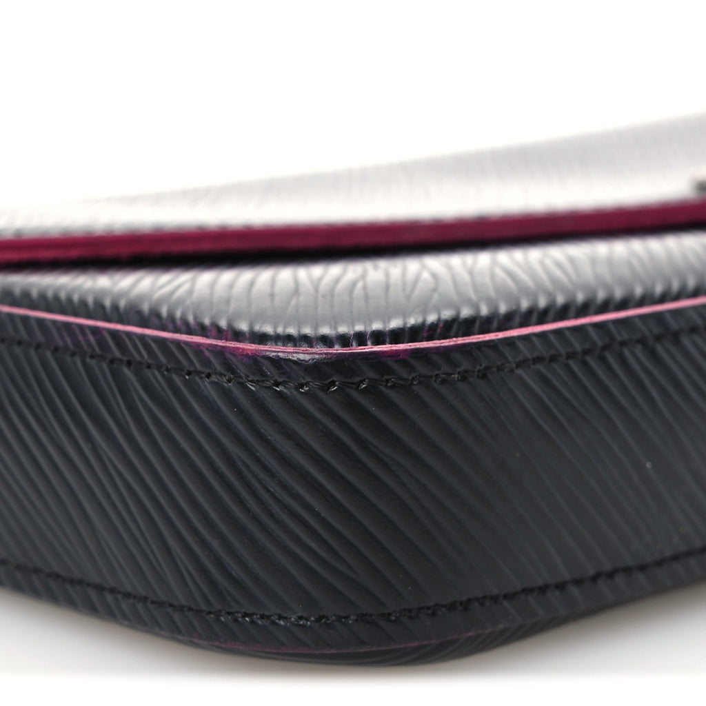 Epi Pochette Felicie Black Hot Pink