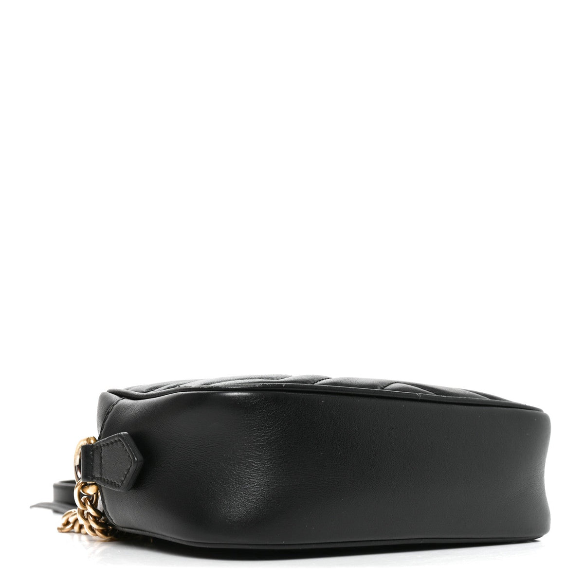 Calfskin Matelasse Mini GG Marmont Chain Shoulder Bag Black