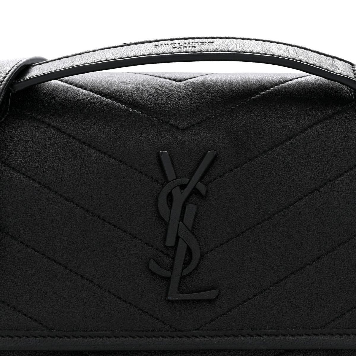 Lambskin Matelasse Monogram Baby Niki Chain Satchel Black