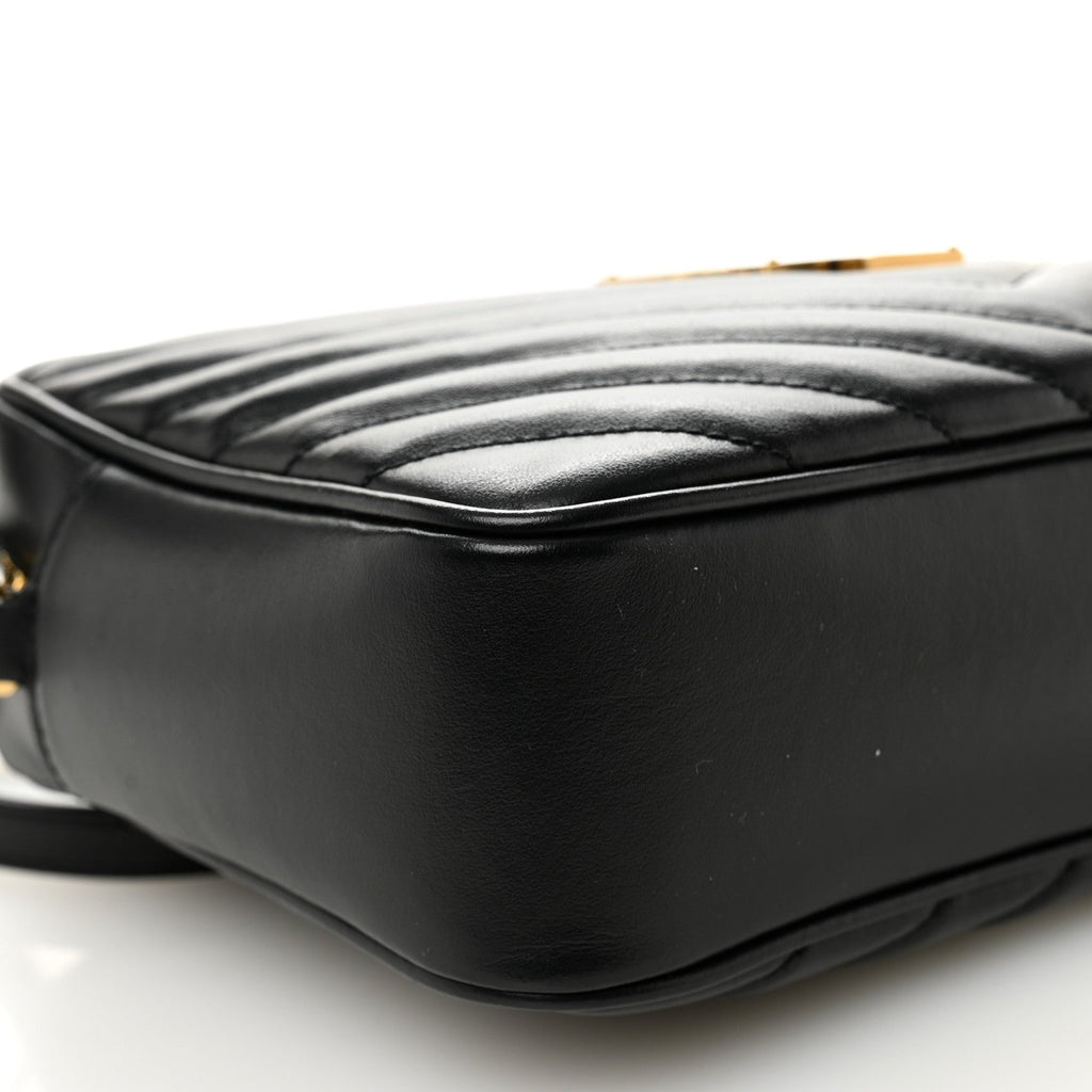 Calfskin Matelasse Monogram Lou Camera Bag Black