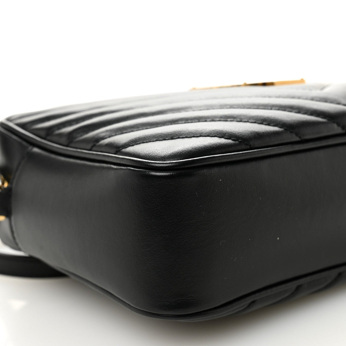 Calfskin Matelasse Monogram Lou Camera Bag Black