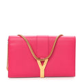 Calfskin Classic Y Ligne Chain Wallet Bubblegum