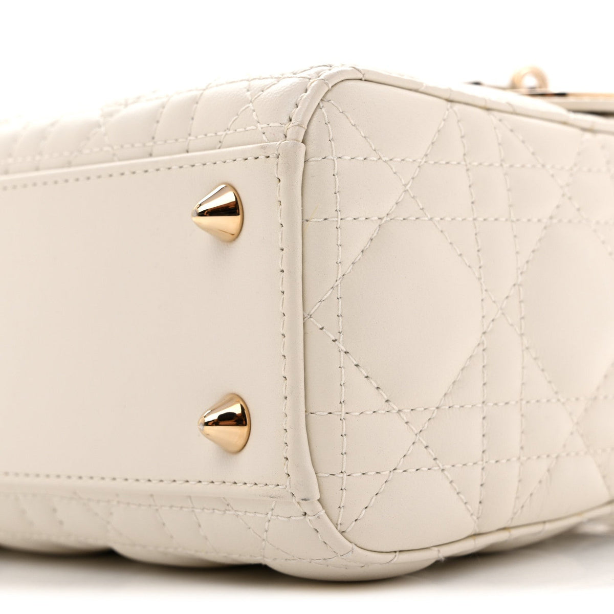 Lambskin Cannage Small My ABCDior Lady Dior White
