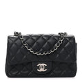 Caviar Quilted Mini Rectangular Flap Black