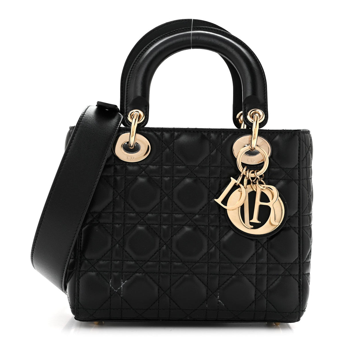 Lambskin Cannage Small My ABCDior Lady Dior Black