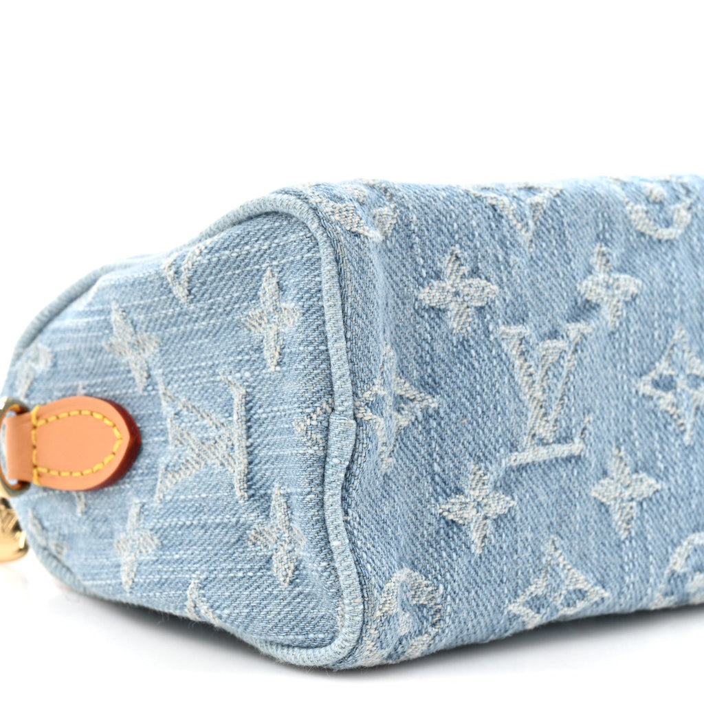 Monogram Denim Nano Speedy Sky Blue