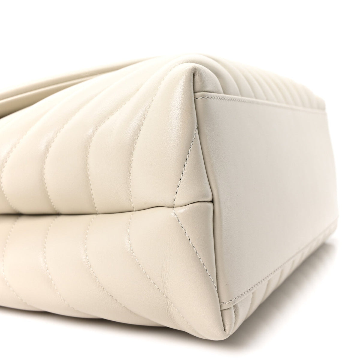 Calfskin Y Quilted Monogram Medium Loulou Chain Satchel Crema Soft