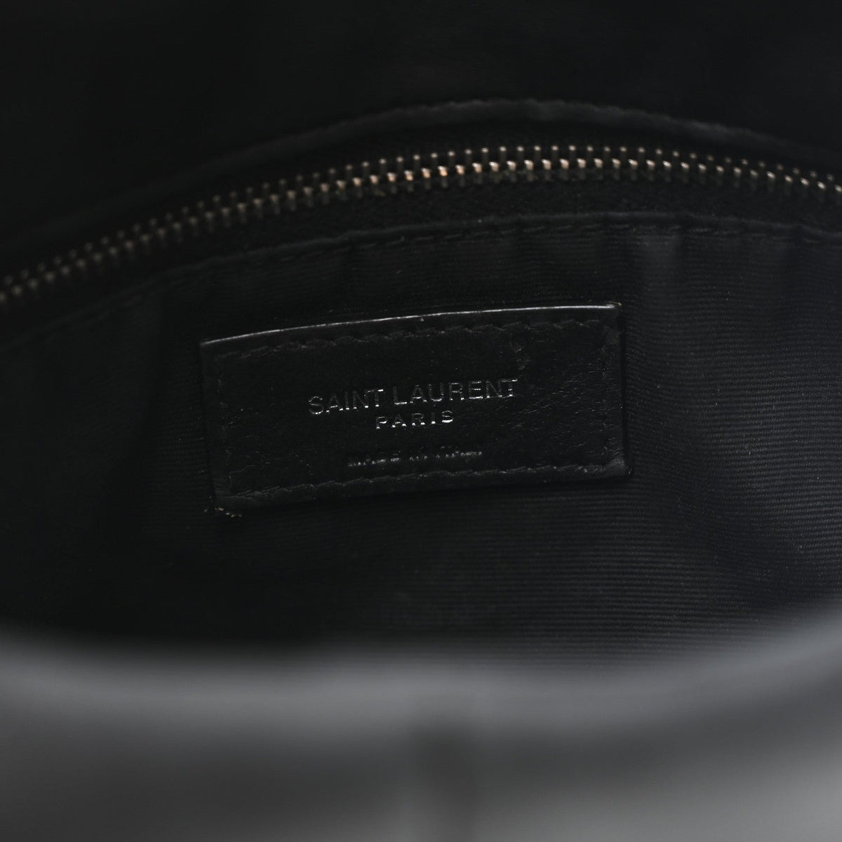 Lambskin Quilted Small Loulou Puffer Monogram Chain Satchel Black