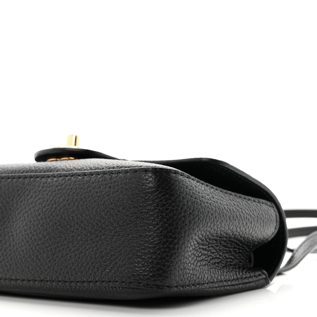 Grained Calfskin Mini Souplissimo Maxi Flap Black