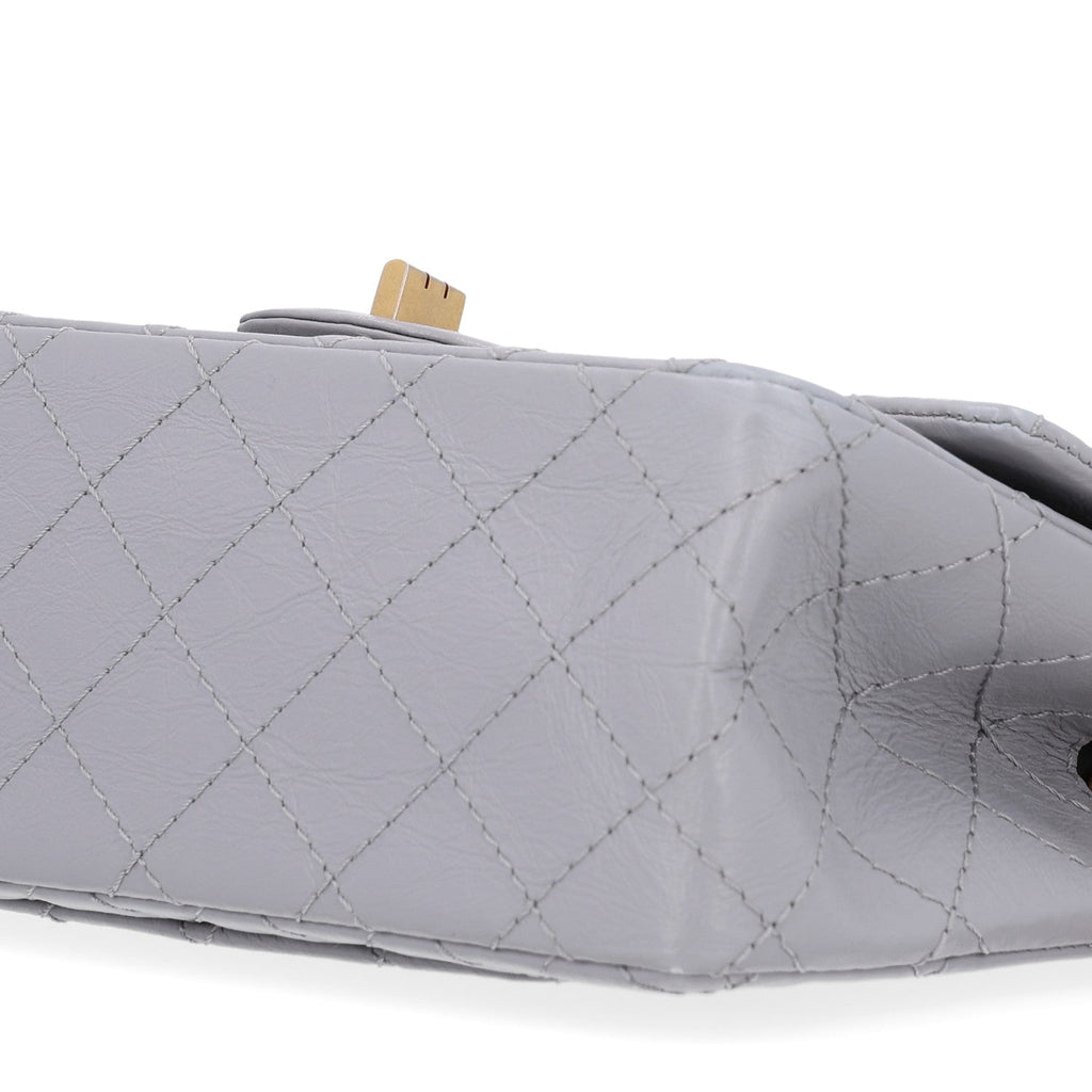 Aged Calfskin Quilted 2.55 Reissue Mini Flap Grey