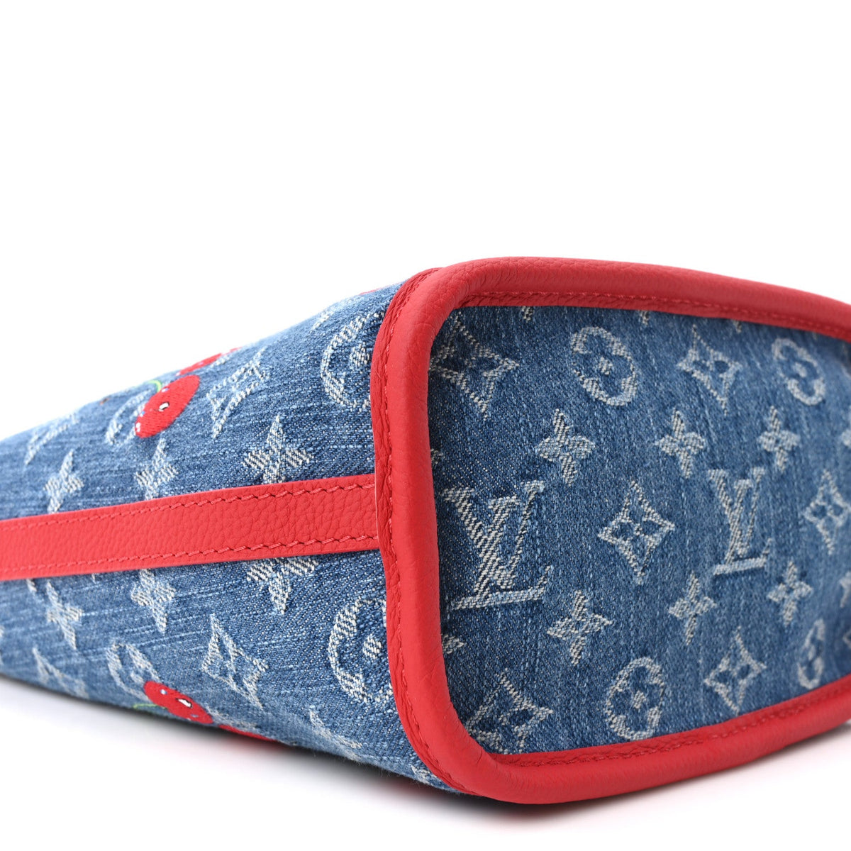 LV X TM Monogram Denim Cerises Neverfull Inside Out BB