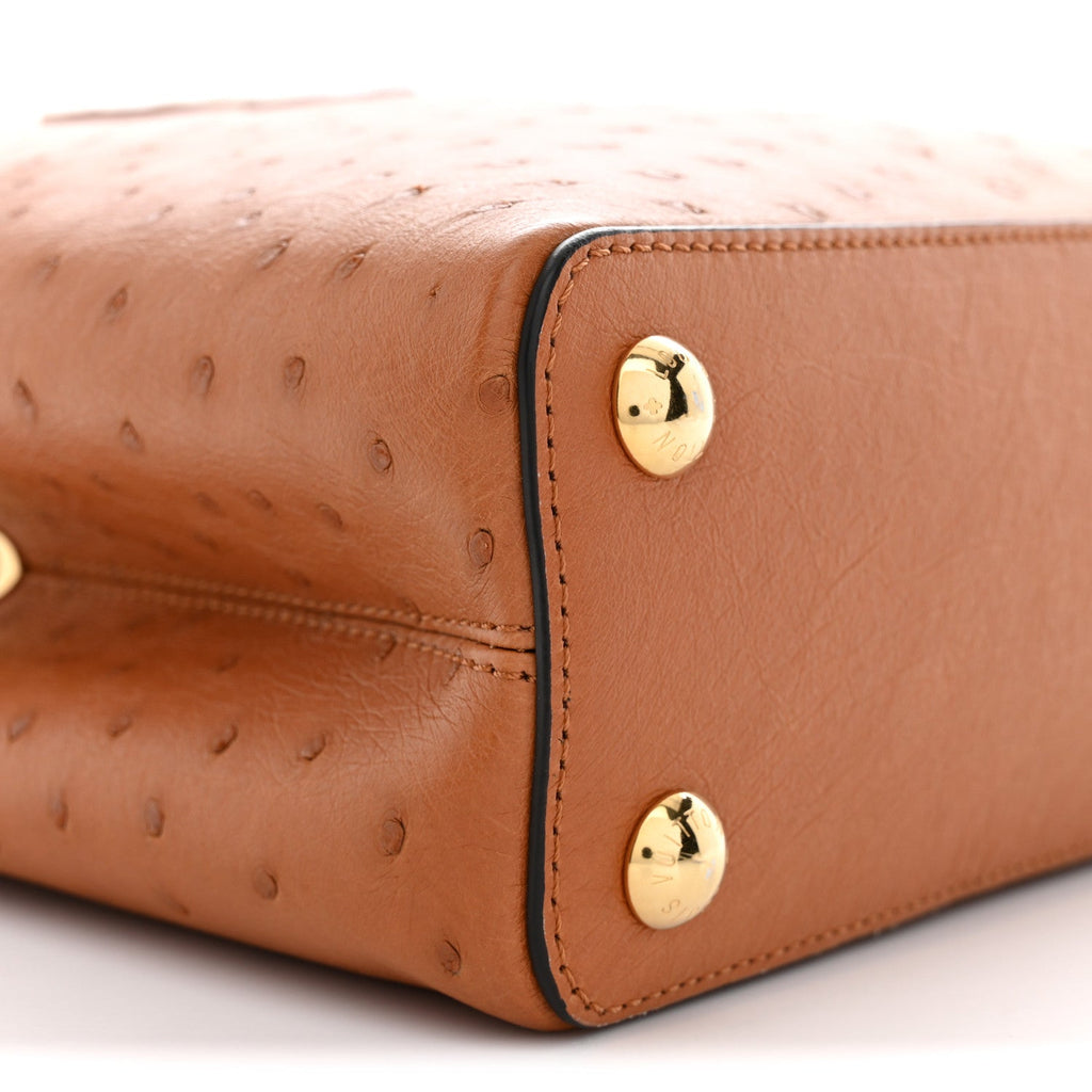 Ostrich Capucines BB Cognac