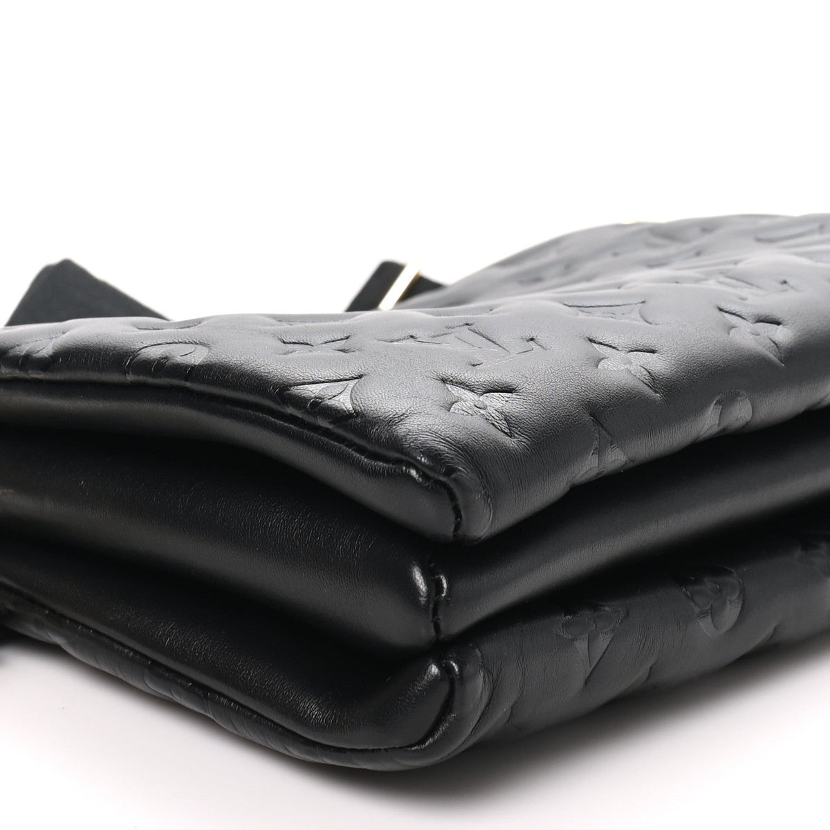 Lambskin Embossed Monogram Coussin PM Black