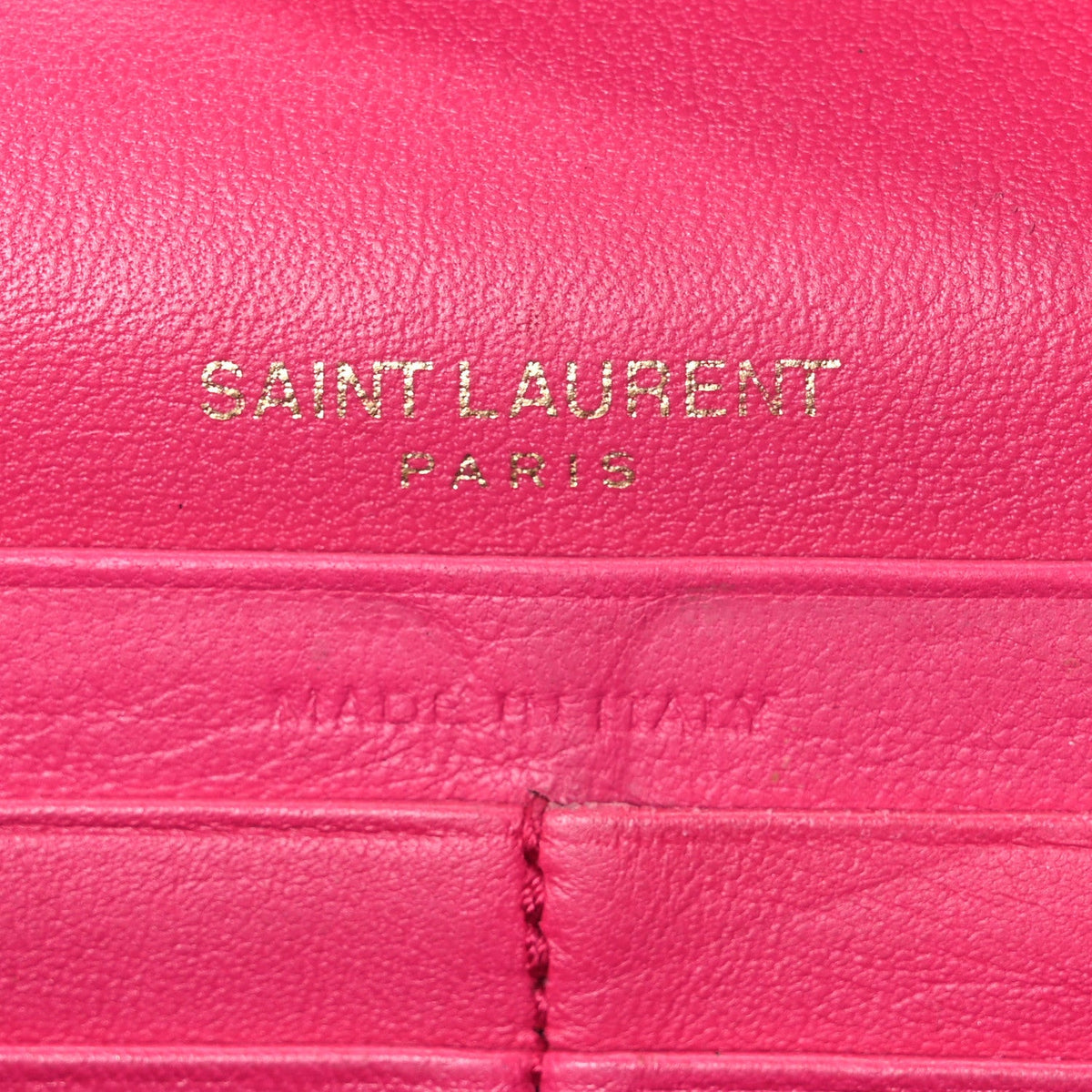 Patent Calfskin Monogram Kate Wallet On Chain Fresh Fuxia