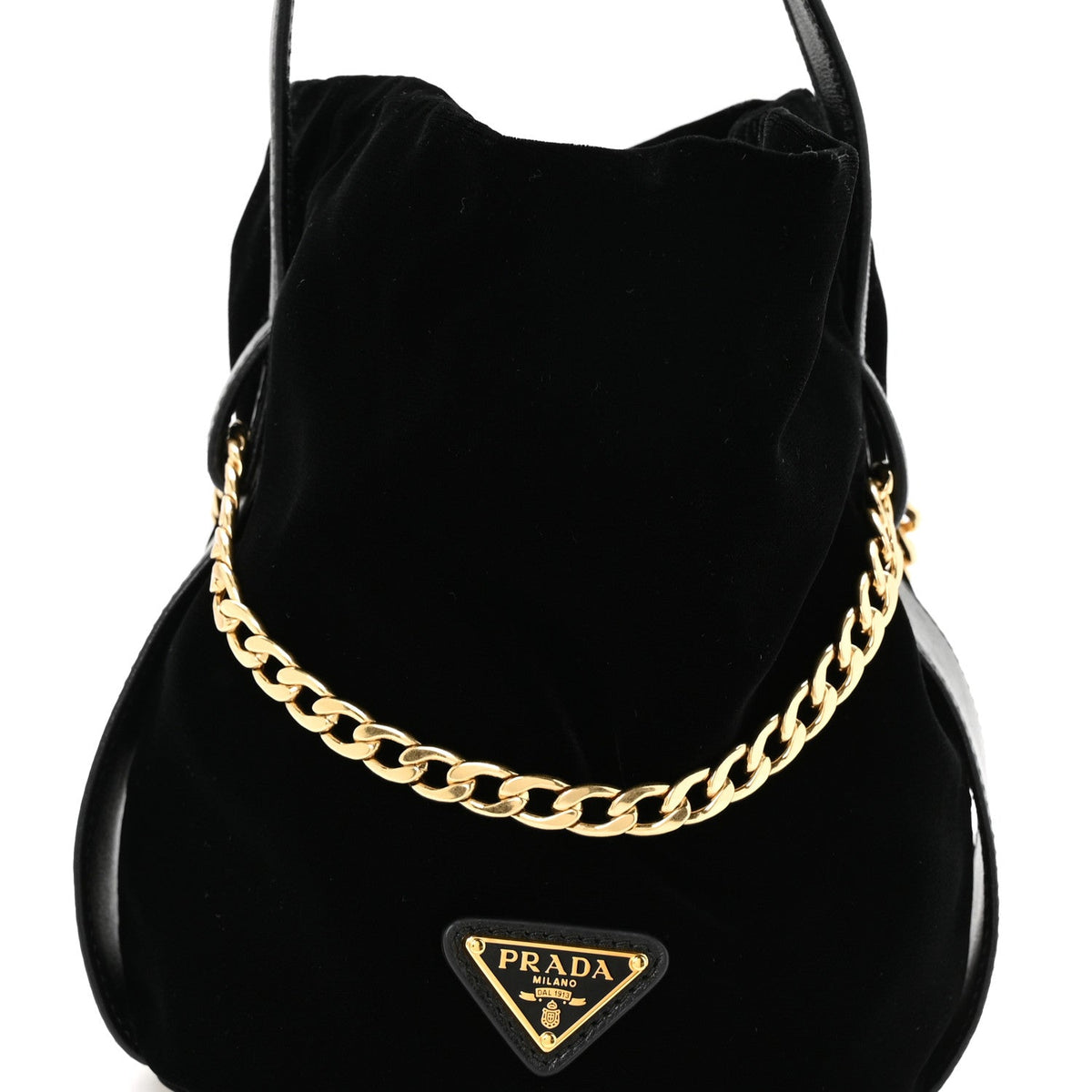 Velvet Petit Sac Mini Bucket Bag Black