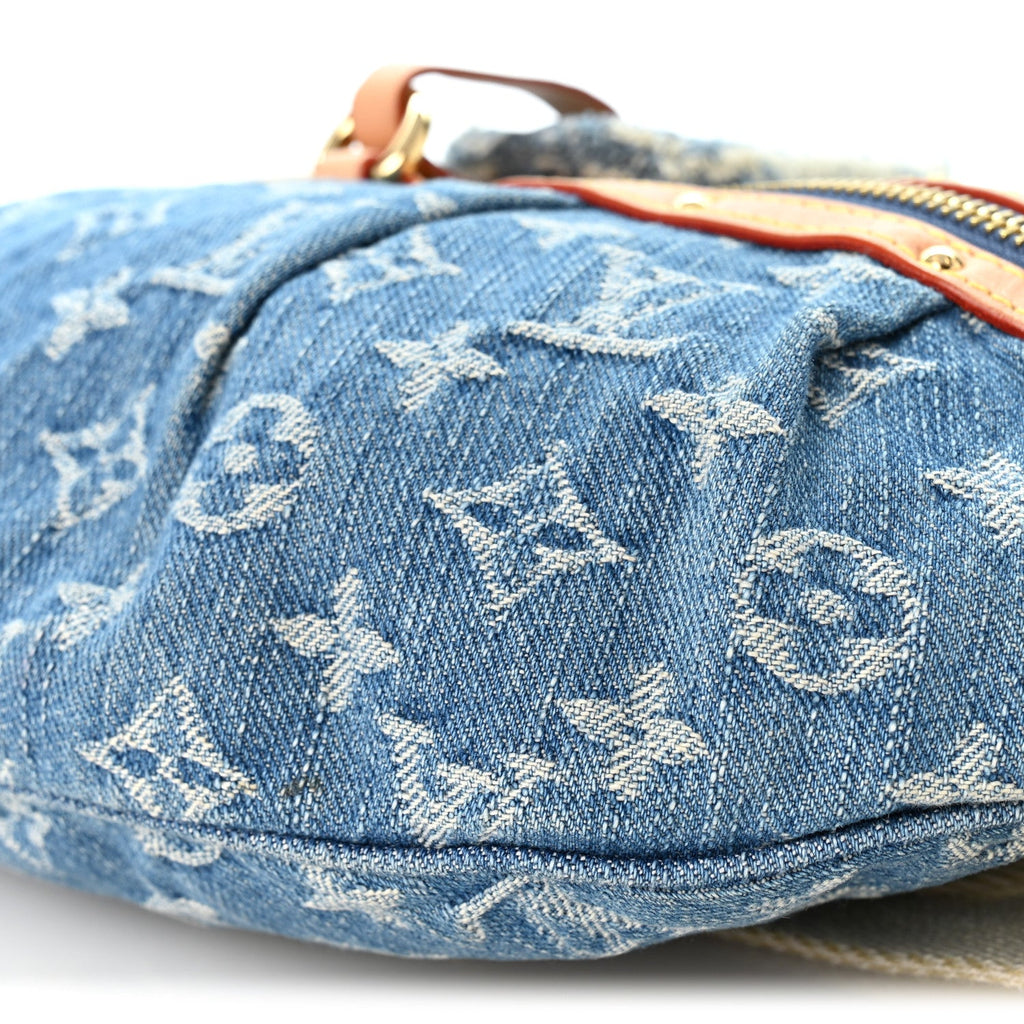 Monogram Denim High Rise Bumbag Blue