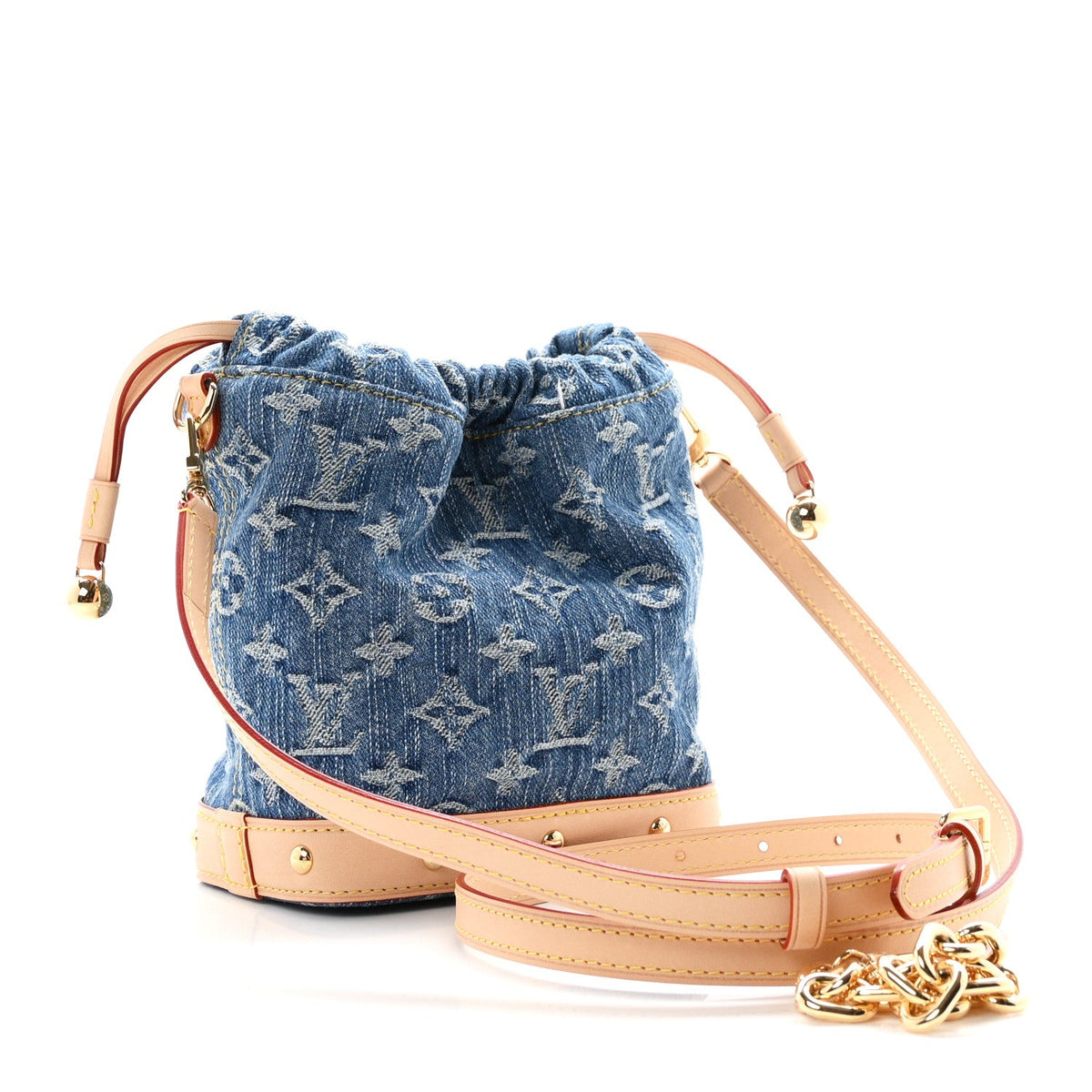 Monogram Denim Nano Noe Blue