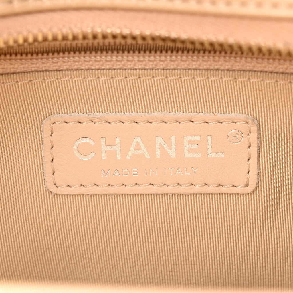 Aged Calfskin Quilted New Medium Gabrielle Hobo Beige