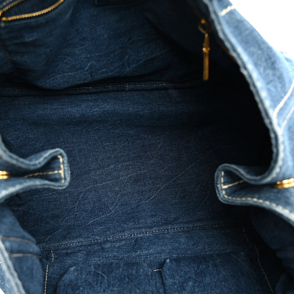 Denim Canapa Logo Tote Avio